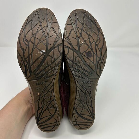 Naot Women's Purple Red Berry Slip-On Loafers Size 39 (US 8) Casual Comfort - Picture 9 of 11